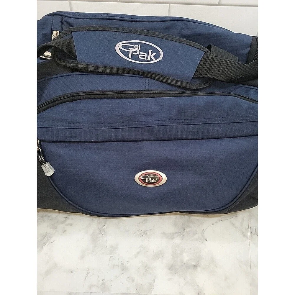 Cal Pak Blue Duffle Bag Travel Vacation Overnight Sports *Read